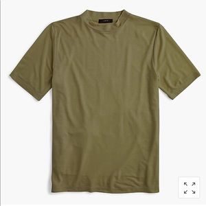 J Crew Mock-neck lyocell T-shirt